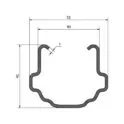 dimension “MEDIUM” galvanised post
