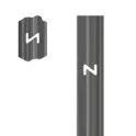 slot N of Galvanised steel vineyard post BIG model