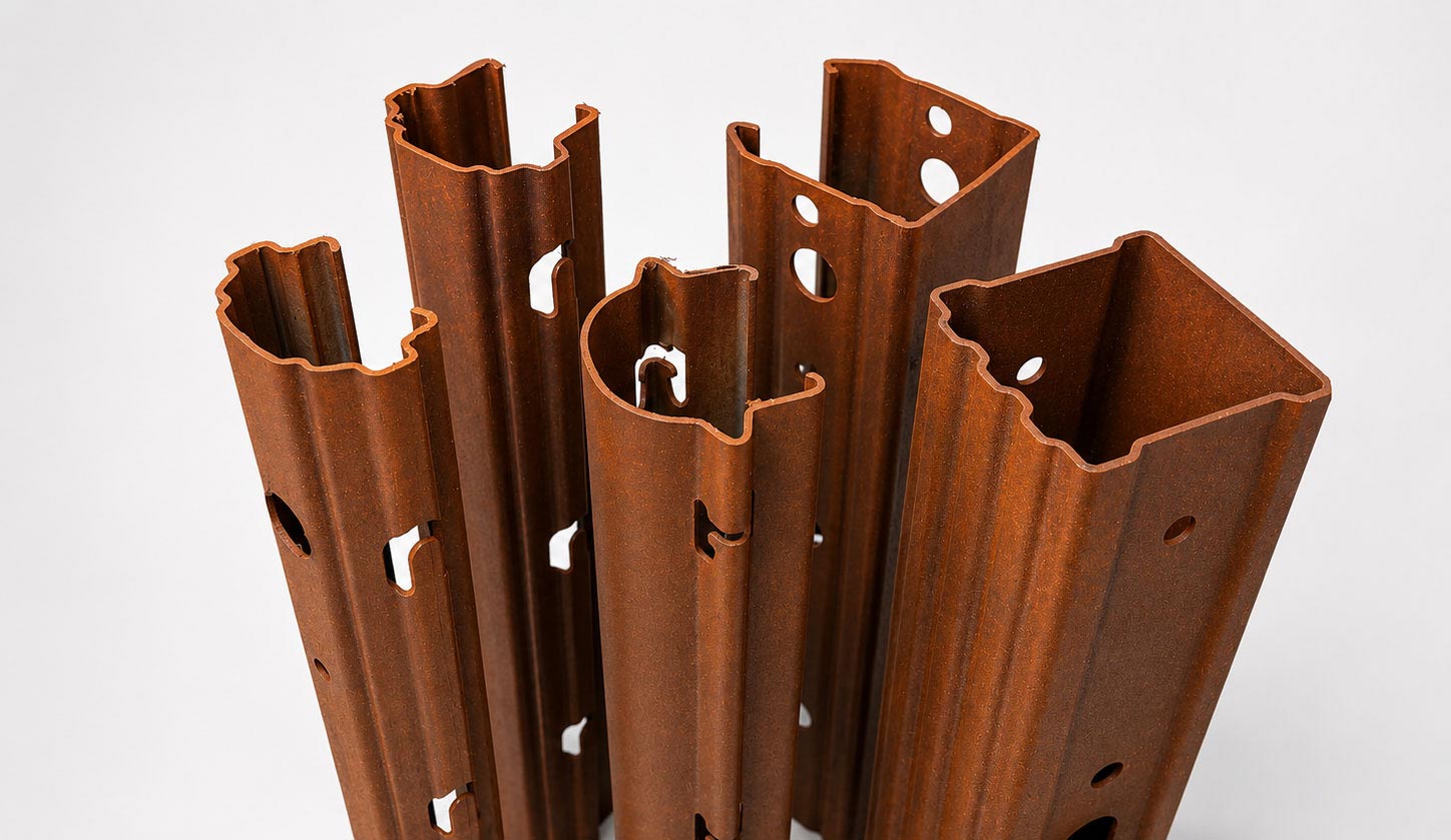 SIKA premium corten steel vineyard post components for professional Guyot trellis systems
