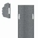 Technical section drawing of the Orbit tubular steel vineyard post with ribbed 61 × 50 profile