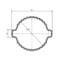 3D view of the SIKA Orbit high-frequency welded tubular vineyard post with dimensions