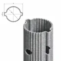Cross-section of the SIKA Orbit galvanised tubular vineyard post, 61 × 50 mm closed section, Ø50 core