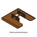 piastra antisfondamento per palo testata corten