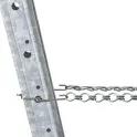 Trellis wire tensioner with chain for vineyard
