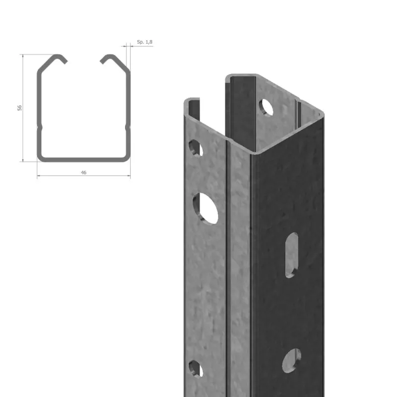Galvanized End Post for Vineyard Trellis “Mini Strong” - Sika