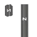 slot N of Galvanised steel vineyard post BIG model