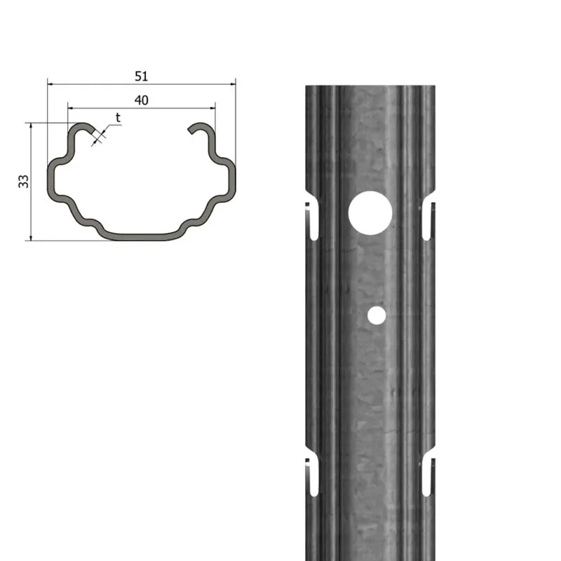 Galvanised Vineyard Trellis Post Small - Sika vineyard posts