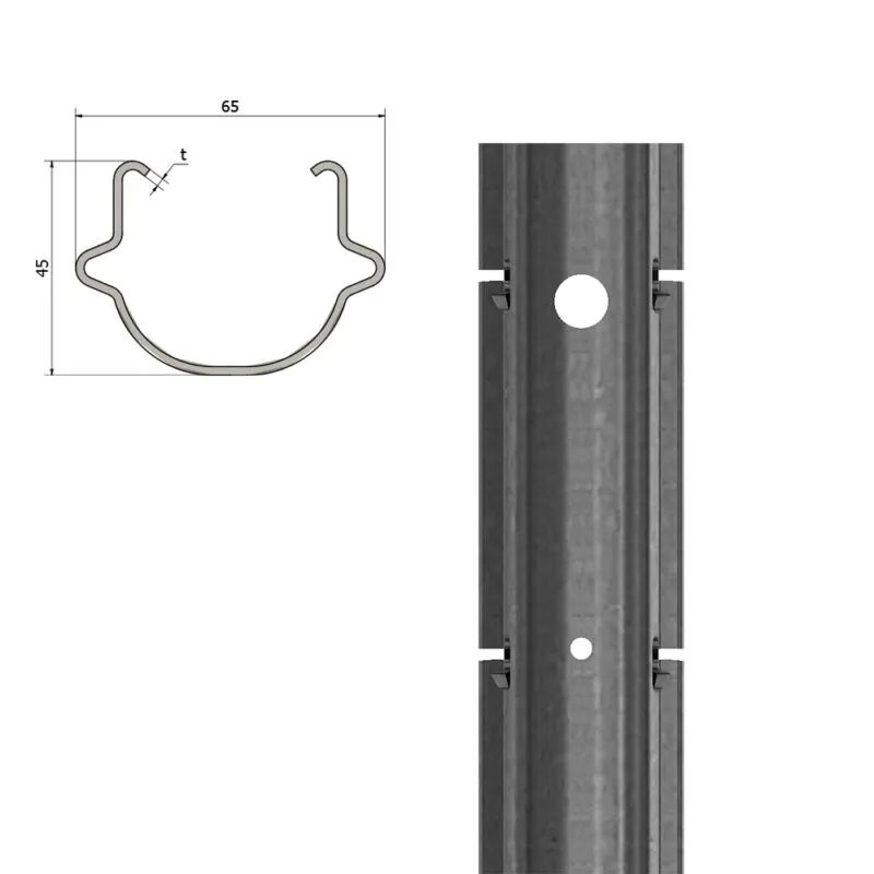 Galvanised steel vineyard post BIG model