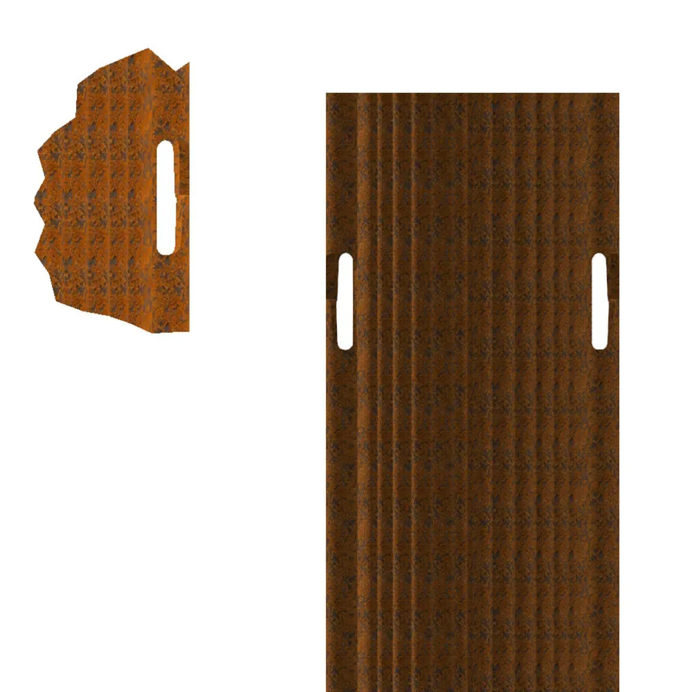 Corten tubular vineyard post shaft with 