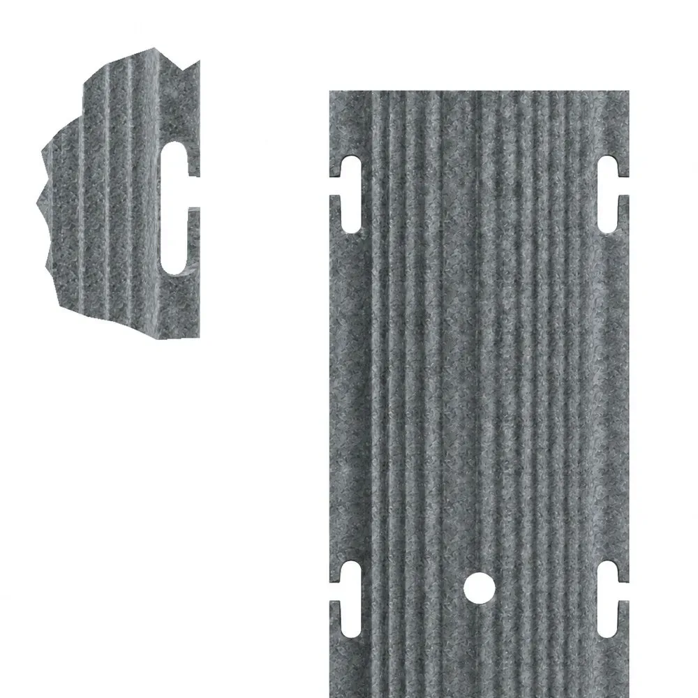 Integrated H+N+H slots and perimeter ribbing on the SIKA Orbit galvanised vineyard post
